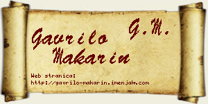 Gavrilo Makarin vizit kartica